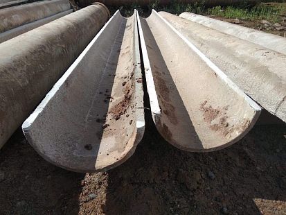 Лоток водоотводной из асбестоцементной безнапорной трубы D 250 мм L=5,00 м